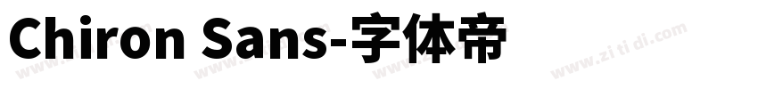 Chiron Sans字体转换